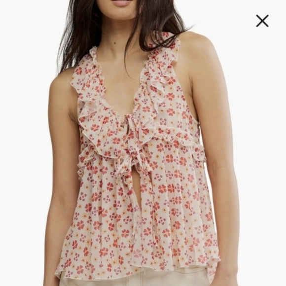 Free People Fearless Knit Top in Ivory Combo sz MED - Picture 3 of 10